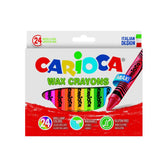 CARIOCA MAXI WAX CRAYONS 24 PIECES